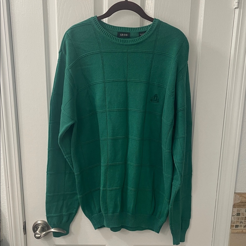 Izod Men's Crewneck Sweater in Forest Green